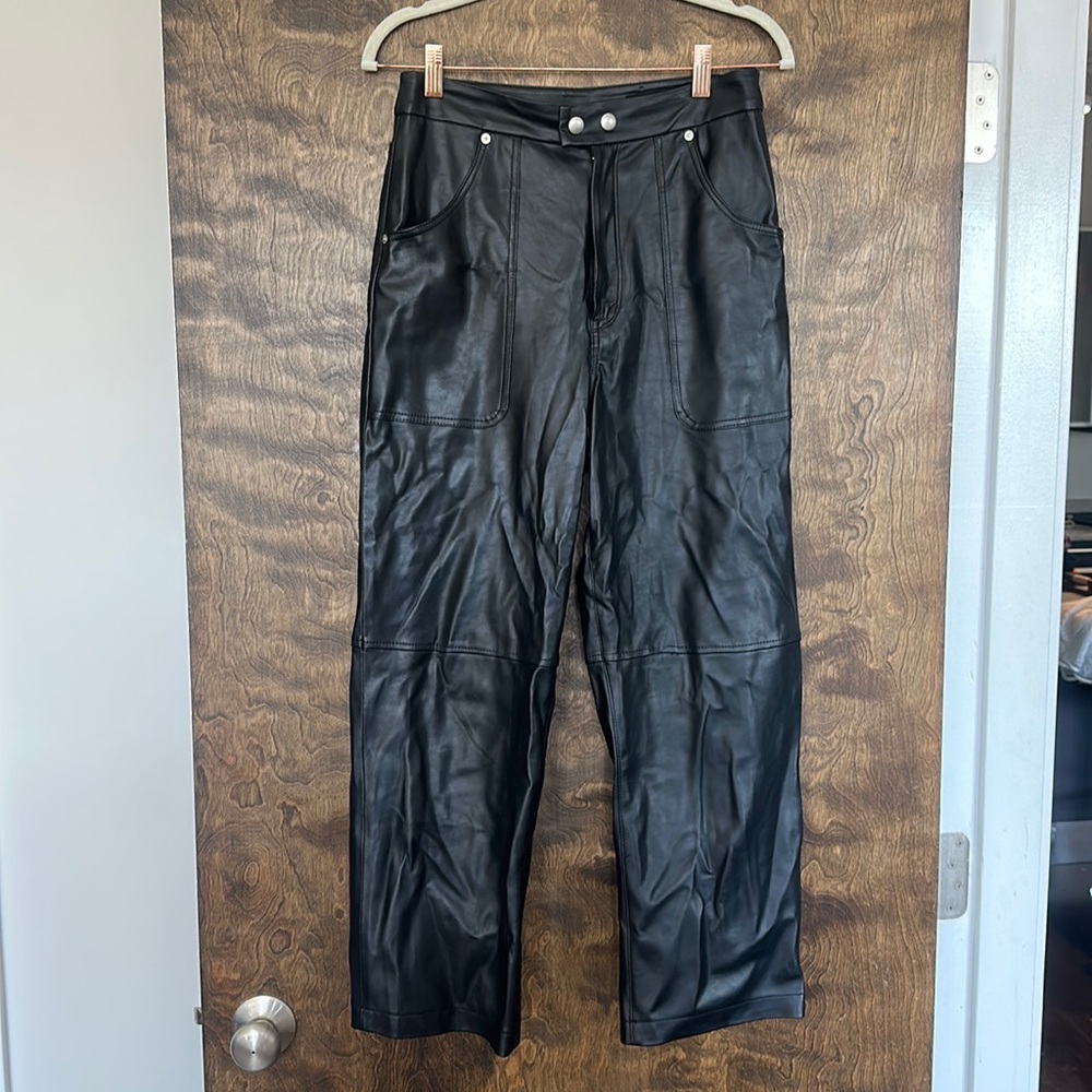 Blank NYC PU cropped pants